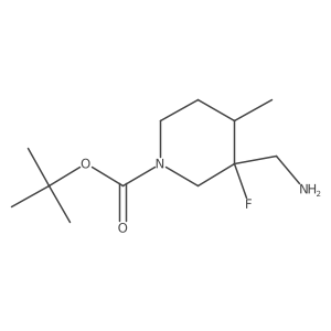 Tert-butyl 3-(aminomethyl)-3-fluoro-4-methyl-piperidine-1-carboxylate Structure