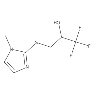 (2S)-1,1,1-trifluoro-3-[(1-methyl-1H-imidazol-2-yl)sulfanyl]-2-propanol结构式