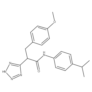 N-(4-isopropylphenyl)-3-(4-methoxyphenyl)-2-(2H-tetrazol-5-yl)propanamide结构式