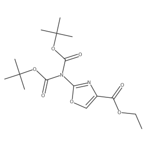 Ethyl 2-[bis[(2-methylpropan-2-yl)oxycarbonyl]amino]-1,3-oxazole-4-carboxylate Structure