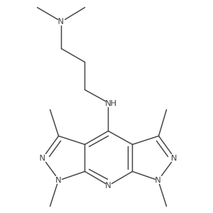 N3-(1,7-Dihydro-1,3,5,7-tetramethyldipyrazolo[3,4-b:4a(2),3a(2)-e]pyridin-4-yl)-N1,N1-dimethyl-1,3-propanediamine结构式