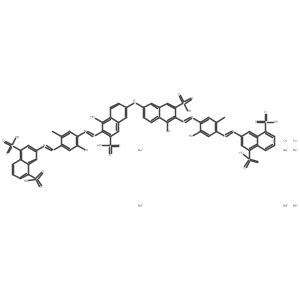 Cuprate(6-), (mu-((3,3'-(iminobis((1-(hydroxy-kappaO)-3-sulfo-6,2-naphthalenediyl)(azo-kappaN1)(5-(hydroxy-kappaO)-2-methyl-4,1-phenylene)azo))bis(1,5-naphthalenedisulfonato))(10-)))di-, hexasodium Structure