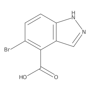 5-bromo-1H-Indazole-4-carboxylic acid结构式