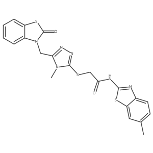 2-((4-methyl-5-((2-oxobenzo[d]thiazol-3(2H)-yl)methyl)-4H-1,2,4-triazol-3-yl)thio)-N-(6-methylbenzo[d]thiazol-2-yl)acetamide Structure