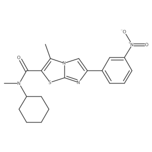 N-cyclohexyl-N,3-dimethyl-6-(3-nitrophenyl)imidazo[2,1-b][1,3]thiazole-2-carboxamide Structure