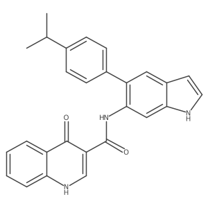 n-[5-(4-Isopropylphenyl)-1h-indol-6-yl]-4-oxo-1h-quinoline-3-carboxamide Structure