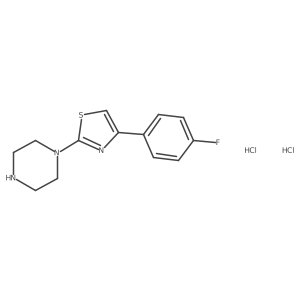 1-[4-(4-Fluorophenyl)-1,3-thiazol-2-yl]piperazine dihydrochloride Structure