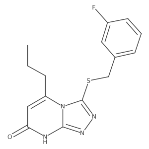3-((3-fluorobenzyl)thio)-5-propyl-[1,2,4]triazolo[4,3-a]pyrimidin-7(8H)-one Structure