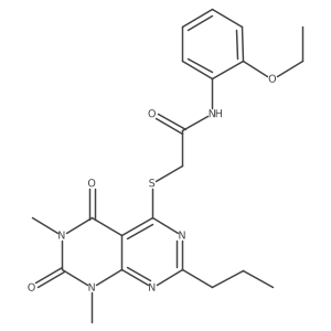 2-((6,8-dimethyl-5,7-dioxo-2-propyl-5,6,7,8-tetrahydropyrimido[4,5-d]pyrimidin-4-yl)thio)-N-(2-ethoxyphenyl)acetamide Structure