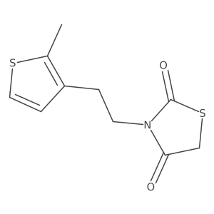 3-[2-(2-Methyl-3-thienyl)ethyl]-2,4-thiazolidinedione Structure