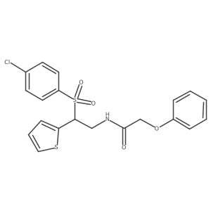 N-[2-(4-chlorobenzenesulfonyl)-2-(thiophen-2-yl)ethyl]-2-phenoxyacetamide结构式