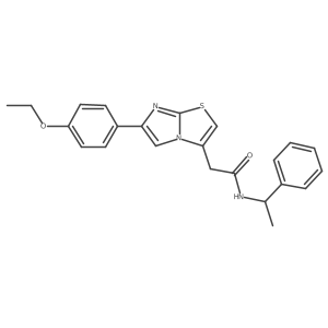 2-(6-(4-ethoxyphenyl)imidazo[2,1-b]thiazol-3-yl)-N-(1-phenylethyl)acetamide Structure