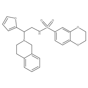N-(2-(3,4-dihydroisoquinolin-2(1H)-yl)-2-(furan-2-yl)ethyl)-2,3-dihydrobenzo[b][1,4]dioxine-6-sulfonamide Structure