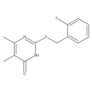 2-((2-fluorobenzyl)thio)-5,6-dimethylpyrimidin-4(3H)-one Structure