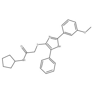 N-cyclopentyl-2-((2-(3-methoxyphenyl)-5-phenyl-1H-imidazol-4-yl)thio)acetamide Structure