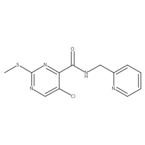 5-chloro-2-(methylsulfanyl)-N-[(pyridin-2-yl)methyl]pyrimidine-4-carboxamide结构式