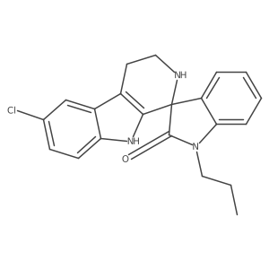 6-chloro-1'-propyl-2,3,4,9-tetrahydrospiro[beta-carboline-1,3'-indol]-2'(1'H)-one结构式