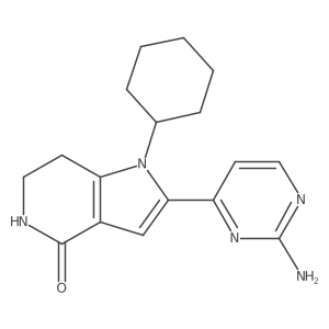 2-(2-aminopyrimidin-4-yl)-1-cyclohexyl-1H,4H,5H,6H,7H-pyrrolo[3,2-c]pyridin-4-one Structure