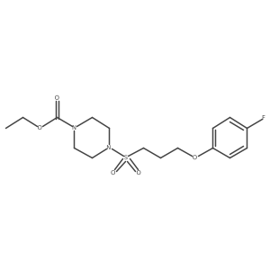 Ethyl 4-((3-(4-fluorophenoxy)propyl)sulfonyl)piperazine-1-carboxylate Structure