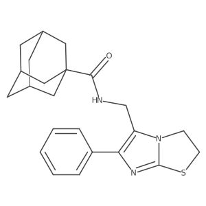 N-({6-phenyl-2H,3H-imidazo[2,1-b][1,3]thiazol-5-yl}methyl)adamantane-1-carboxamide Structure