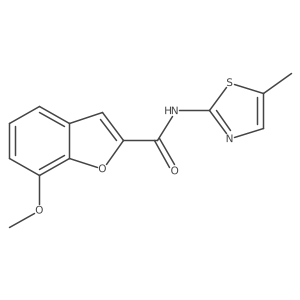 7-methoxy-N-(5-methyl-1,3-thiazol-2-yl)-1-benzofuran-2-carboxamide Structure