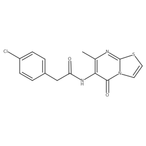 2-(4-chlorophenyl)-N-{7-methyl-5-oxo-5H-[1,3]thiazolo[3,2-a]pyrimidin-6-yl}acetamide Structure