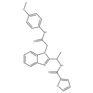 2-[1-[(2-Furanylcarbonyl)amino]ethyl]-N-(4-methoxyphenyl)-1H-benzimidazole-1-acetamide Structure