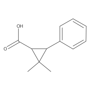 (1R,3R)-2,2-dimethyl-3-phenylcyclopropane-1-carboxylic acid结构式