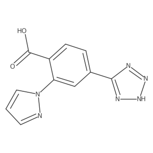 2-(1H-pyrazol-1-yl)-4-(1H-tetrazol-5-yl)benzoic acid结构式