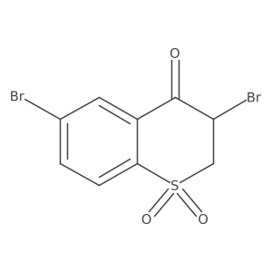 3,6-Dibromothiochroman-4-one 1,1-dioxide结构式