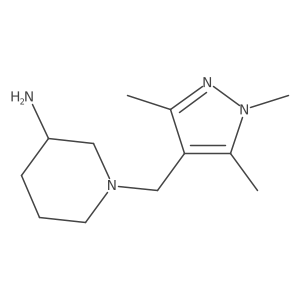 1-((1,3,5-trimethyl-1H-pyrazol-4-yl)methyl)piperidin-3-amine Structure