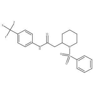 2-(1-(phenylsulfonyl)piperidin-2-yl)-N-(4-(trifluoromethyl)phenyl)acetamide Structure