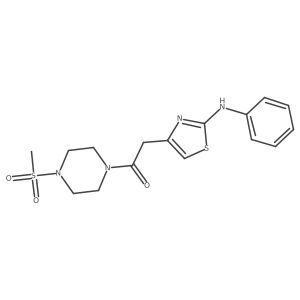 1-(4-Methanesulfonylpiperazin-1-yl)-2-[2-(phenylamino)-1,3-thiazol-4-yl]ethan-1-one结构式