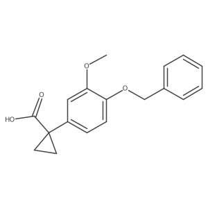 1-[3-Methoxy-4-(phenylmethoxy)phenyl]cyclopropanecarboxylic acid Structure