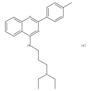N',N'-diethyl-N-[2-(4-methylphenyl)quinazolin-4-yl]propane-1,3-diamine;hydrochloride Structure