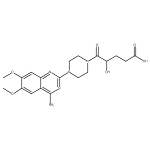 4-Amino-2-(4-(4-carboxy-2-hydroxybutanoyl)-1-piperazinyl)-6,7-dimethoxyquinazoline Structure