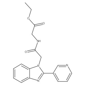 CCOC(=O)CNC(=O)Cn1c(-c2cccnc2)nc2ccccc21结构式