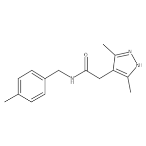 3,5-Dimethyl-N-[(4-methylphenyl)methyl]-1H-pyrazole-4-acetamide Structure