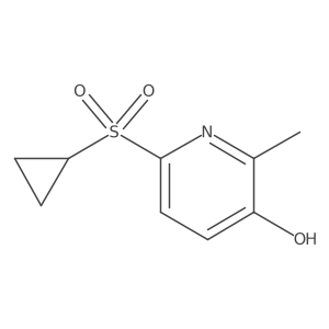 6-(Cyclopropylsulfonyl)-2-methyl-3-pyridinol结构式