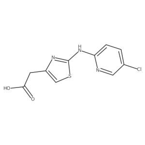 {2-[(5-Chloropyridin-2-yl)amino]-1,3-thiazol-4-yl}acetic acid结构式