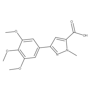 2-Methyl-5-(3,4,5-trimethoxyphenyl)pyrazole-3-carboxylic acid结构式