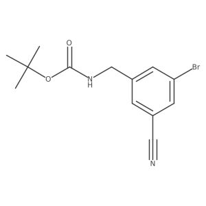1,1-Dimethylethyl [(3-bromo-5-cyanophenyl)methyl]carbamate结构式