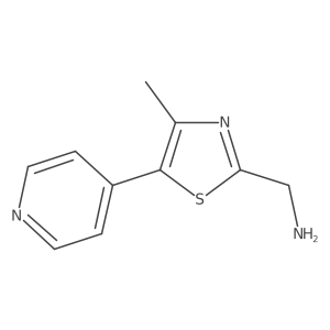 [4-Methyl-5-(pyridin-4-yl)-1,3-thiazol-2-yl]methanamine Structure