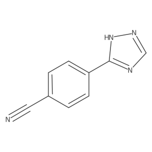4-(1H-1,2,4-triazol-5-yl)benzonitrile结构式