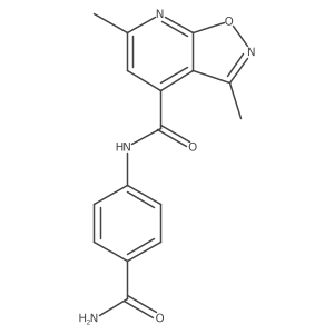 N-(4-carbamoylphenyl)-3,6-dimethyl[1,2]oxazolo[5,4-b]pyridine-4-carboxamide Structure