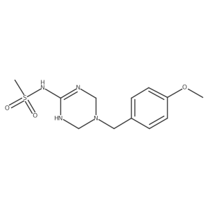 N-[5-(4-methoxybenzyl)-1,4,5,6-tetrahydro-1,3,5-triazin-2-yl]methanesulfonamide Structure