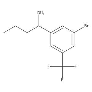 (R)-1-(3-Bromo-5-(trifluoromethyl)phenyl)butan-1-amine Structure