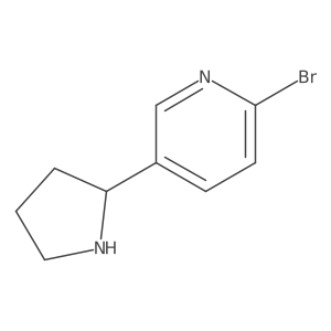 (R)-2-Bromo-5-(pyrrolidin-2-yl)pyridine结构式