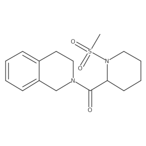 (3,4-dihydroisoquinolin-2(1H)-yl)(1-(methylsulfonyl)piperidin-2-yl)methanone Structure