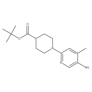 Tert-butyl-4-(5-amino-4-methylpyridin-2-yl)piperazine-1-carboxylate Structure